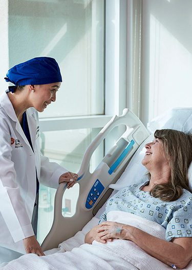 Dr. Calvo and patient